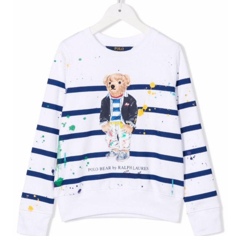 Ralph Lauren Kids
Polo Bear paint-splattered sweatshirt